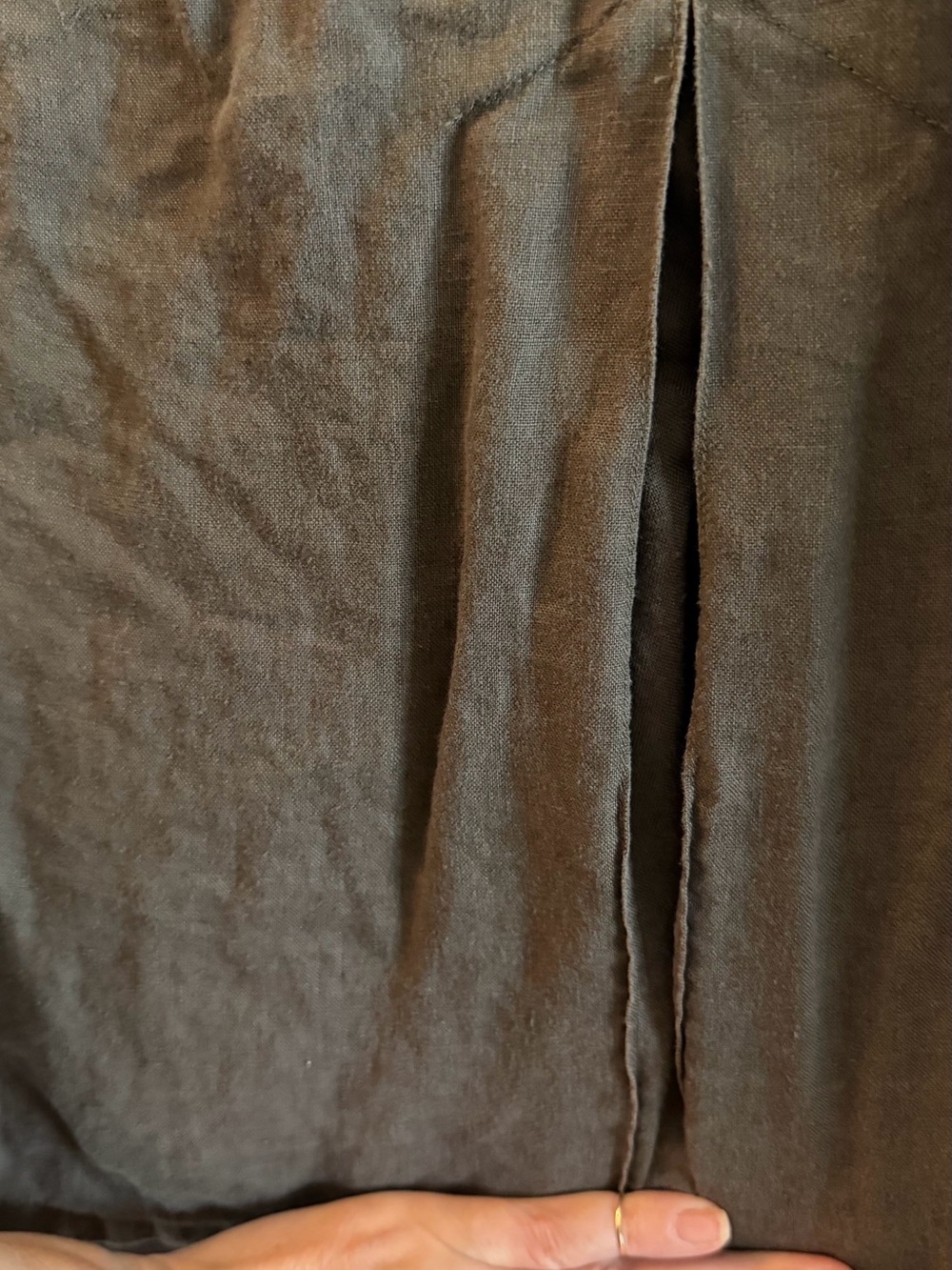 Boden Brown Linen Skirt - Picture 3 of 10
